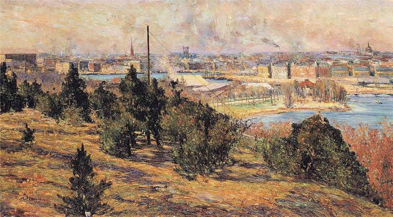 Karl Nordstrom View of Stockholm from Skansen oil painting picture